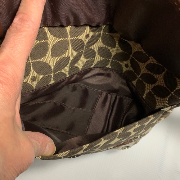 Fossil Brown Logo Canvas Crossbody Shoulder Bag - Picture 5 of 15